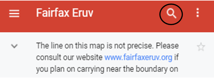 How to search the Fairfax Eruv map picture
